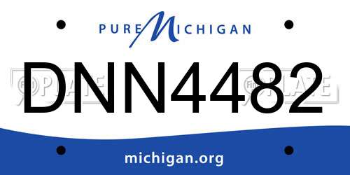 DNN4482 Michigan License Plate