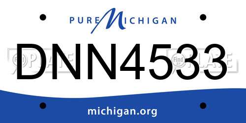 DNN4533 Michigan License Plate