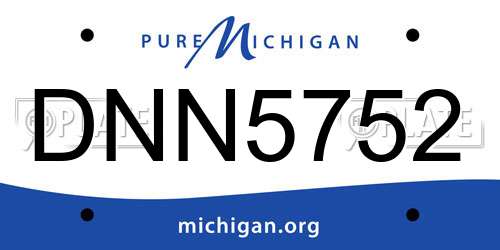 DNN5752 Michigan License Plate