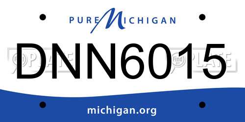 DNN6015 Michigan License Plate