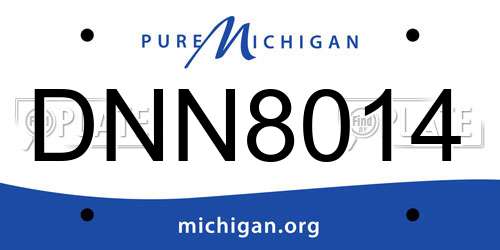DNN8014 Michigan License Plate