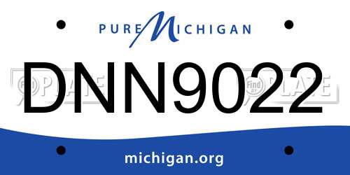 DNN9022 Michigan License Plate
