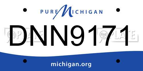 DNN9171 Michigan License Plate