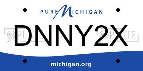 DNNY2X Michigan License Plate