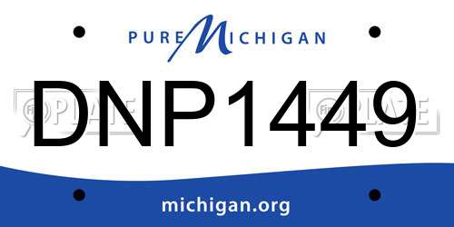 DNP1449 Michigan License Plate
