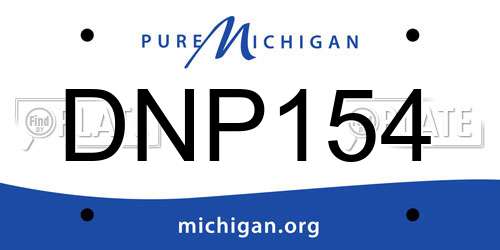DNP154 Michigan License Plate