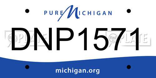 DNP1571 Michigan License Plate