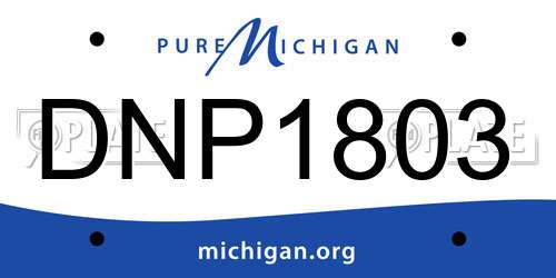 DNP1803 Michigan License Plate
