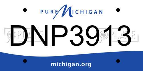 DNP3913 Michigan License Plate