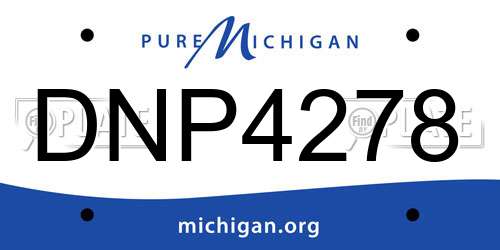 DNP4278 Michigan License Plate