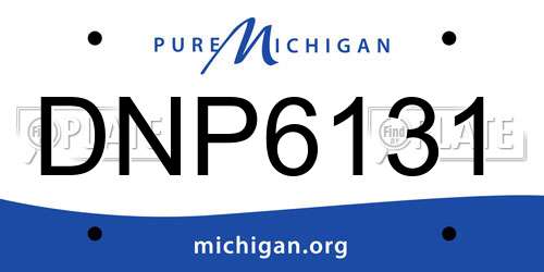 DNP6131 Michigan License Plate