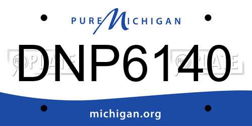 DNP6140 Michigan License Plate