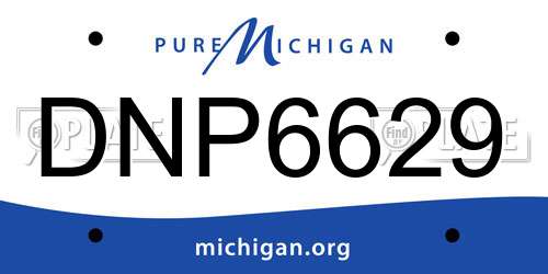 DNP6629 Michigan License Plate