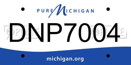 DNP7004 Michigan License Plate