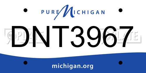 DNT3967 Michigan License Plate
