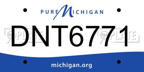 DNT6771 Michigan License Plate