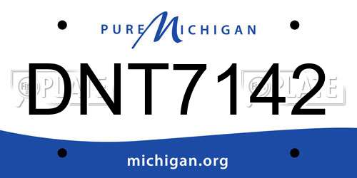DNT7142 Michigan License Plate