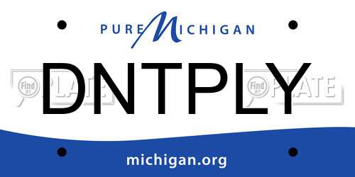 DNTPLY Michigan License Plate