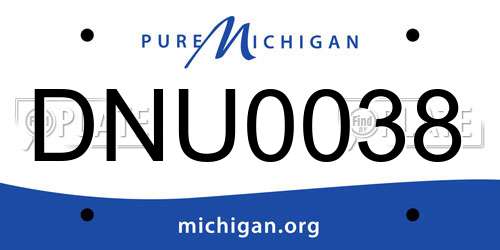 DNU0038 Michigan License Plate