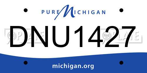 DNU1427 Michigan License Plate