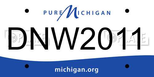 DNW2011 Michigan License Plate