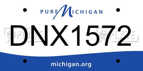 DNX1572 Michigan License Plate