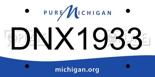 DNX1933 Michigan License Plate