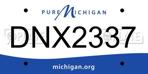 DNX2337 Michigan License Plate
