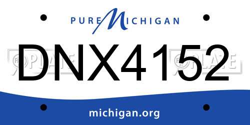 DNX4152 Michigan License Plate