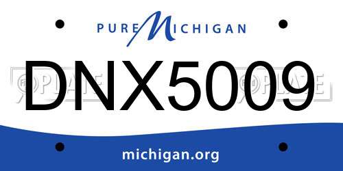 DNX5009 Michigan License Plate