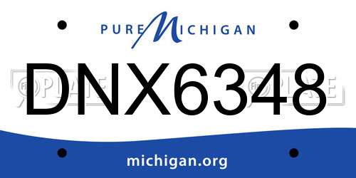DNX6348 Michigan License Plate