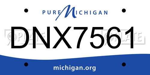 DNX7561 Michigan License Plate