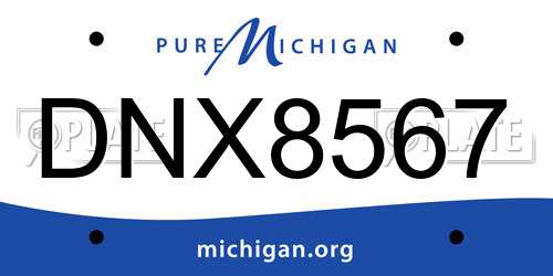 DNX8567 Michigan License Plate