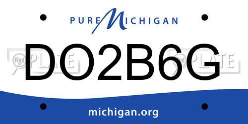 DO2B6G Michigan License Plate