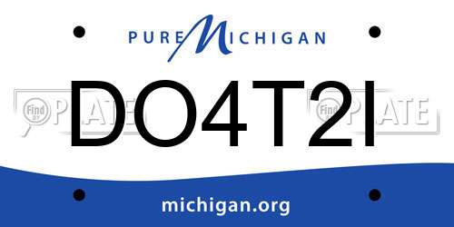 DO4T2I Michigan License Plate