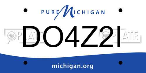 DO4Z2I Michigan License Plate