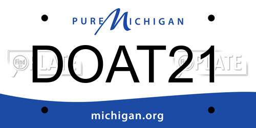 DOAT21 Michigan License Plate