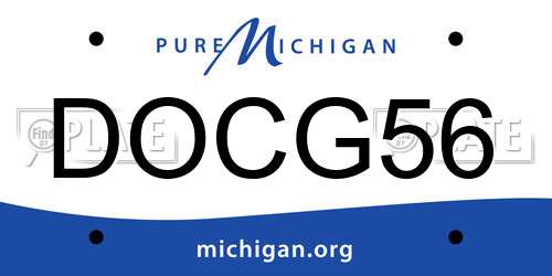 DOCG56 Michigan License Plate