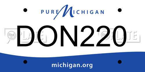 DON220 Michigan License Plate