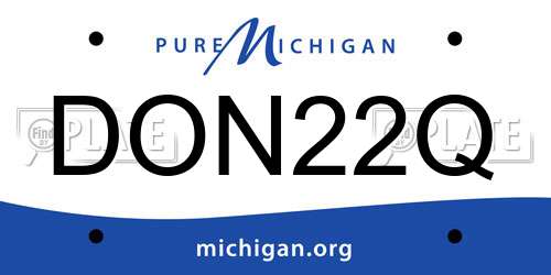 DON22Q Michigan License Plate