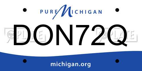 DON72Q Michigan License Plate