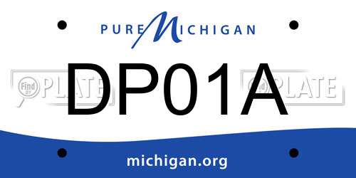 DP01A Michigan License Plate