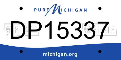 DP15337 Michigan License Plate