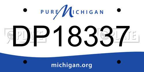 DP18337 Michigan License Plate