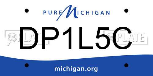 DP1L5C Michigan License Plate