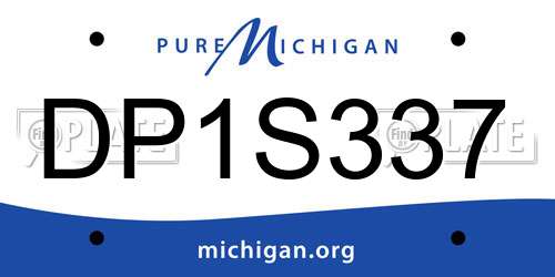 DP1S337 Michigan License Plate