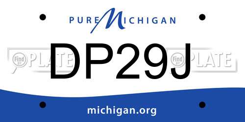 DP29J Michigan License Plate