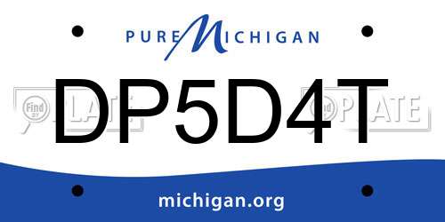 DP5D4T Michigan License Plate