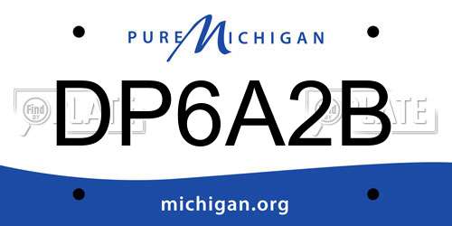 DP6A2B Michigan License Plate
