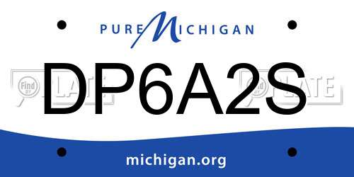 DP6A2S Michigan License Plate
